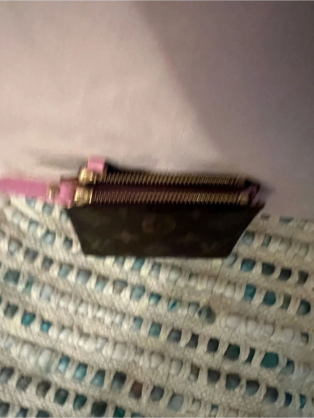 INSPIRED Monogram Compact Coin Purse in Brown with Pink Zip - Picture 2 of 6
